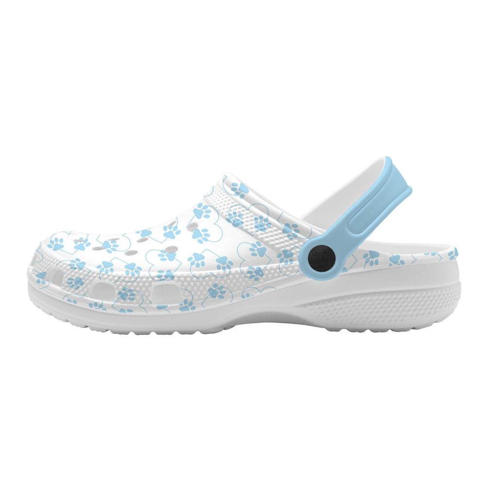 Crocs, Unisex, Womens Crocs, Mens Crocs, Dog Lover Crocs, Blue Paw Heart Crocs.jpg