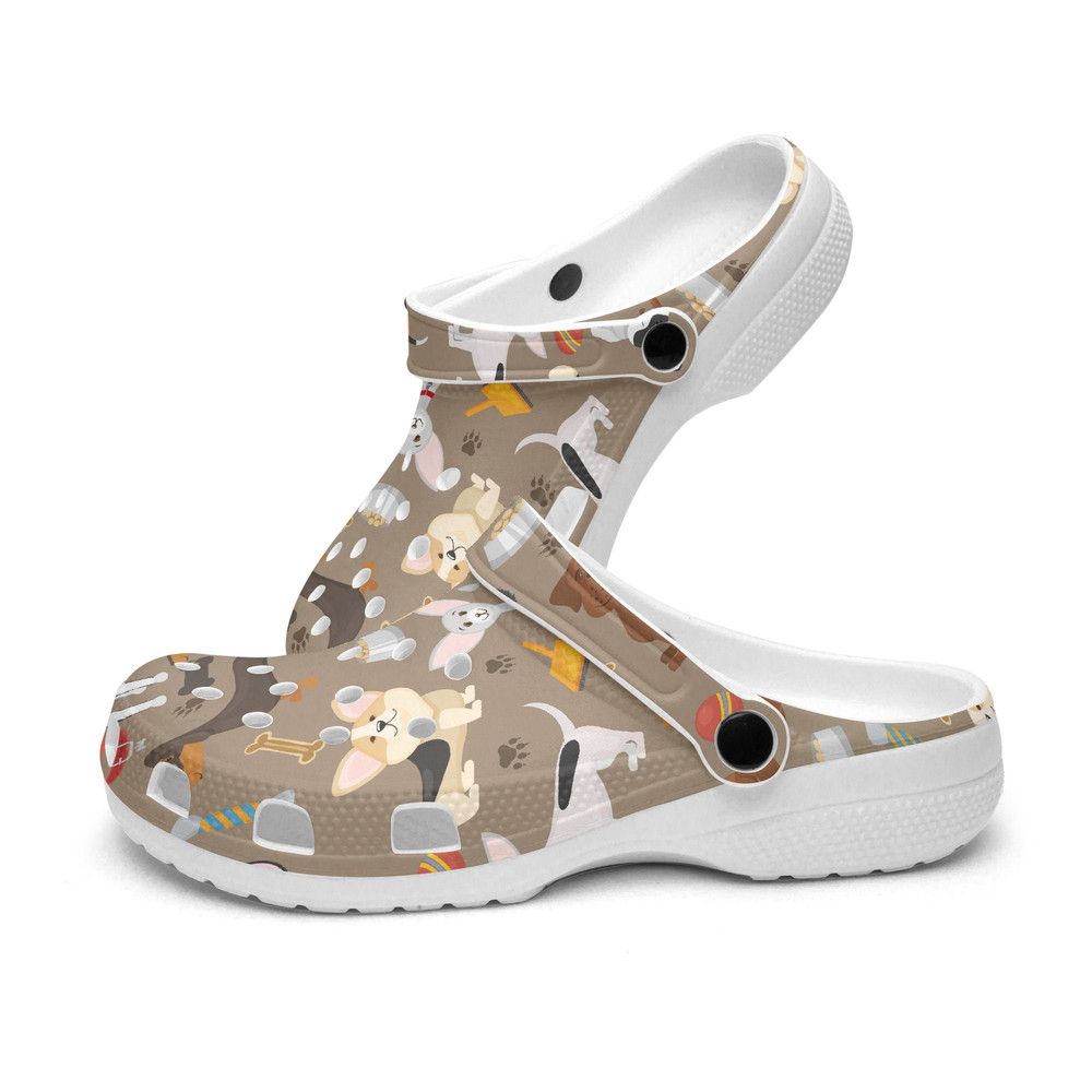 Unisex CrocClogs Cool Cute Puppies Power  Retro Groovy Vibes Puppies  Cute Puppies-1.jpg