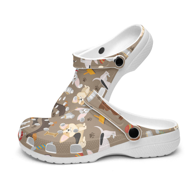 Unisex CrocClogs Cool Cute Puppies Power  Retro Groovy Vibes Puppies  Cute Puppies-1.jpg