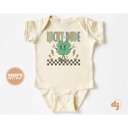 baby onesie - lucky dude st patricks day shirts & bodysuit - st patricks day natural onesie 5512
