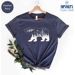 mountain bear shirt, bear t shirt, camping shirt, wilderness travel tee, wanderlust shirt, mountain camp shirt, camping