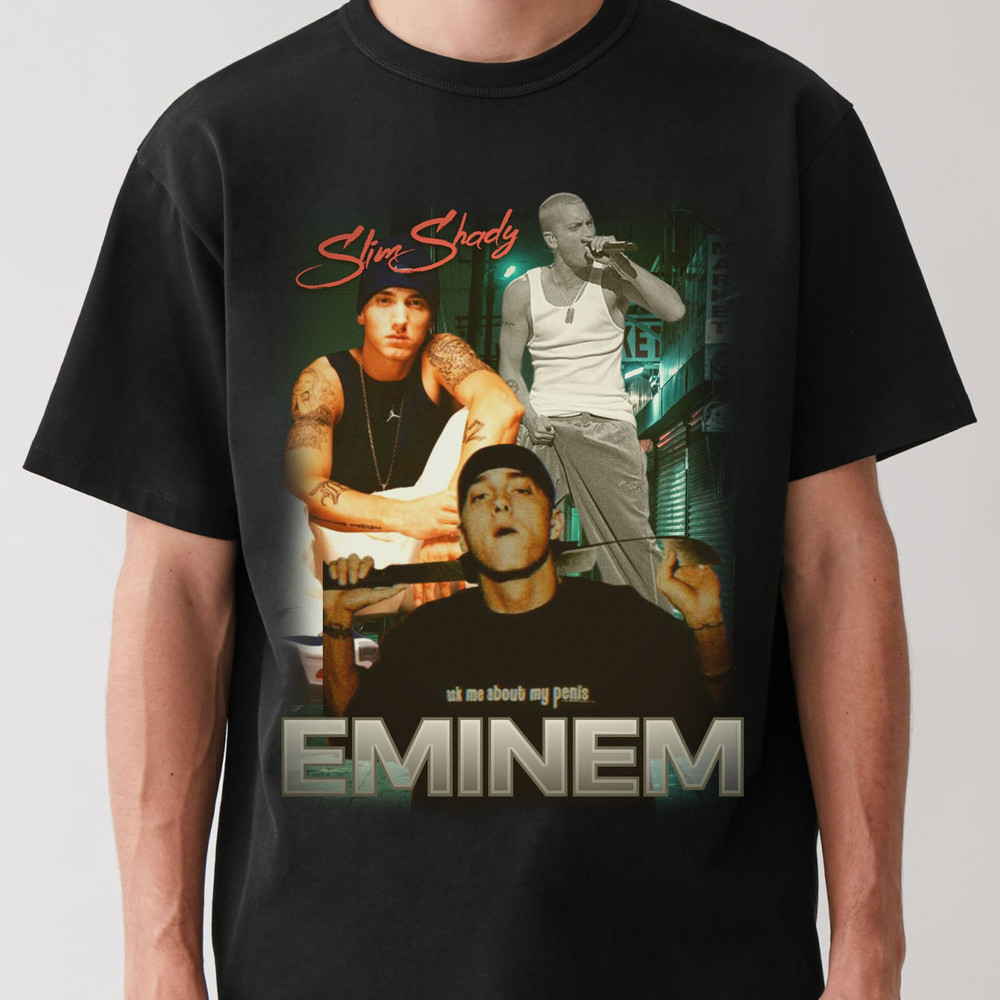 Eminem Vintage Style Bootleg Graphic Tee, Eminem Vintage Rap 90s Tee Inspired Unisex Heavy Cotton - 3.jpg