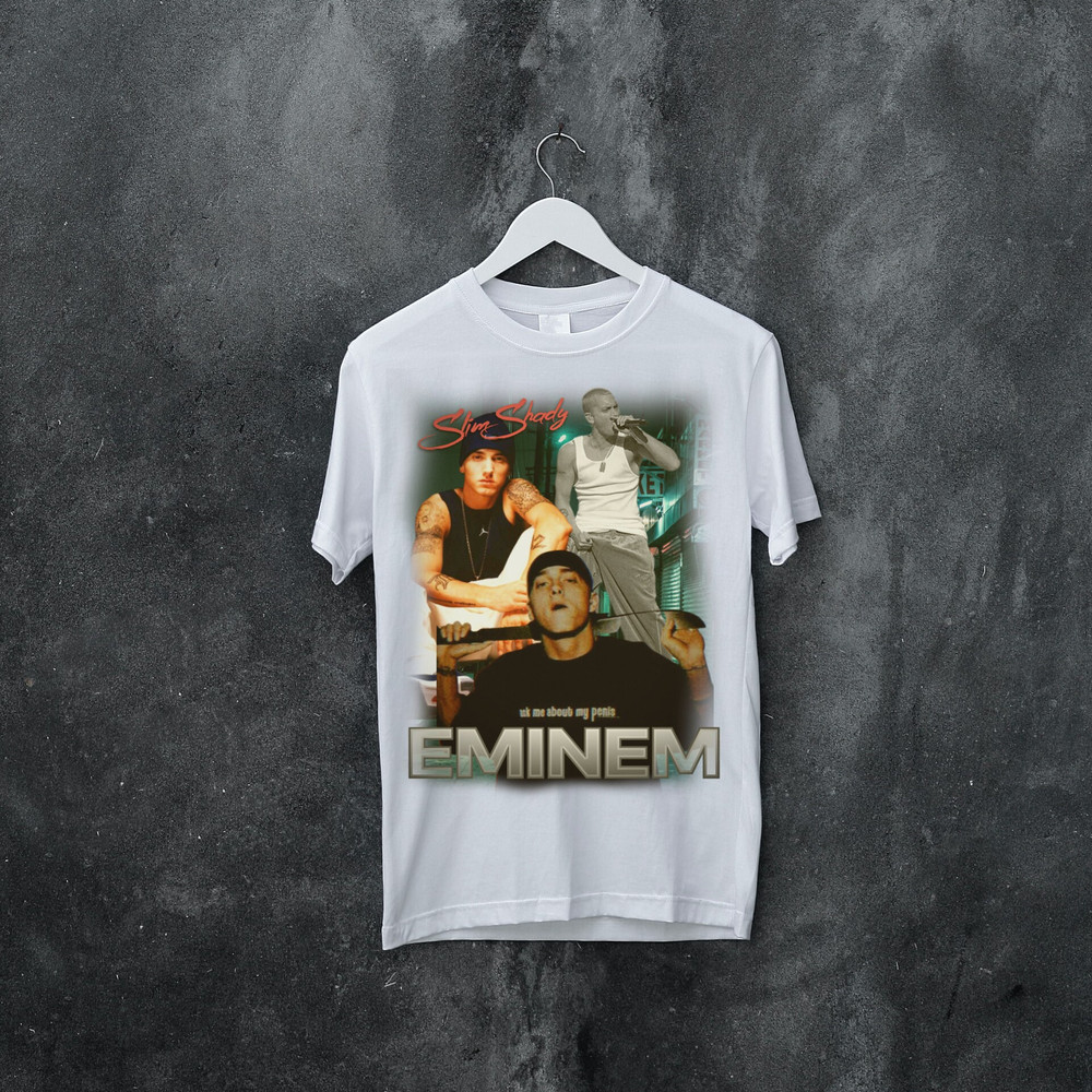 Eminem Vintage Style Bootleg Graphic Tee, Eminem Vintage Rap 90s Tee Inspired Unisex Heavy Cotton - 5.jpg