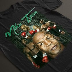 mike tyson vintage style bootleg graphic tee, mike tyson vintage 90s tee inspired unisex heavy cotton