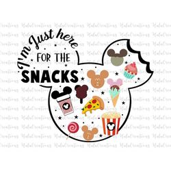 I'm Just Here For The Snack Halloween, Carnival Food, Trick Or Treat, Spooky Vibes, Boo Svg, Fall Svg, Svg, Png Files Fo
