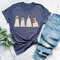 halloween shirt,ghost shirt,halloween dog shirt,ghost dog shirt,2023 happy halloween,retro spooky season