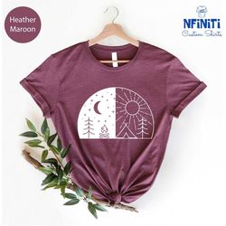 forest shirt, tree shirt, camping gifts, adventure is calling, mountain themed shirt, wildlife tee, wilderness, pine tre