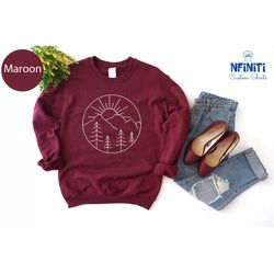 adventure sweatshirt, adventure long sleeve, camping sweatshirt, mountain sweatshirt, hiker hoodie, nature lover shirt,