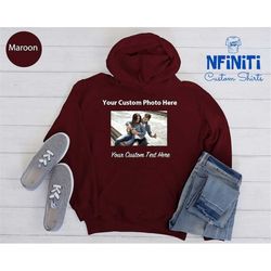 custom photo hoodie, custom hoodie, custom picture hoodies, birthday photo hoodie, holiday gift, family picture hoodies,