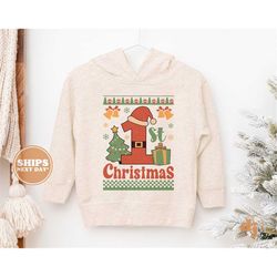 toddler christmas shirt - 1st christmas santa kids christmas sweatshirt - holiday natural infant, toddler & youth tee 54