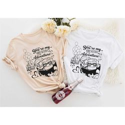 you're my greatest adventure shirt, pixar up t-shirt, carl and ellie shirt, up couple t-shirt, family vacation tee, hone