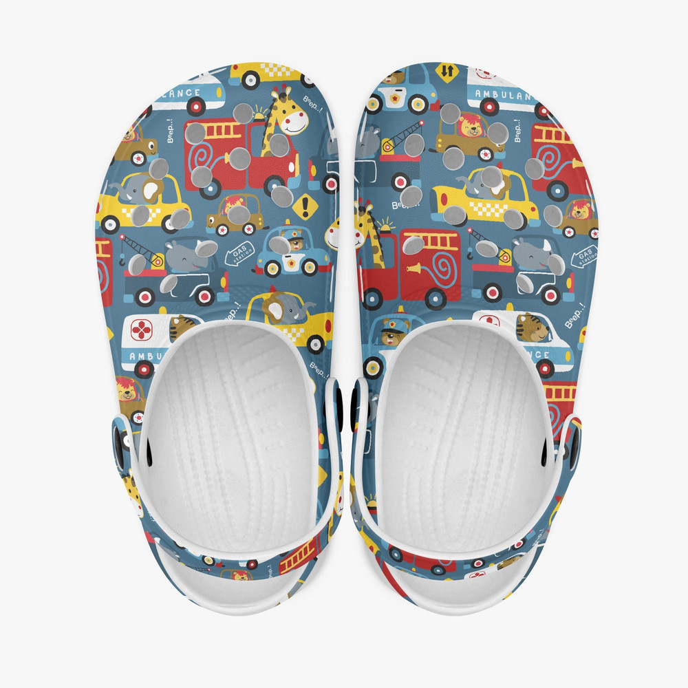 Animal Professions Crocs Slippers Kids, Summer Shoes Funny Animals, Animal Print Kids Shoes, Gift for Grandchildren.jpg