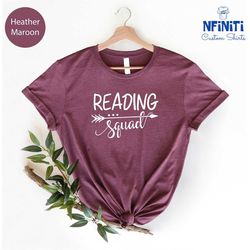 reading squad shirt, librarian shirt, funny librarian shirt, book lover, reader gift, library shirt, school librarian gi