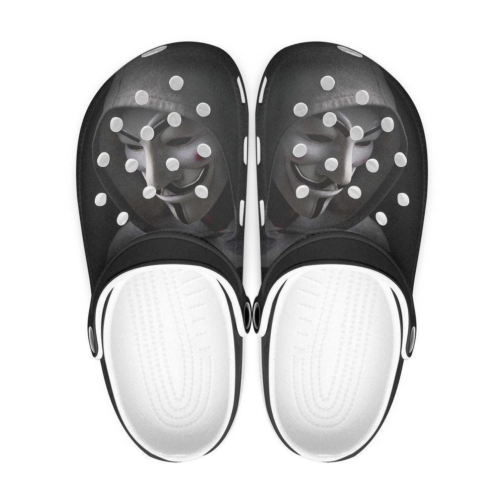 Anonymous clogs, looks like crocs shoes, slippers, flip flops Birthday gift Custom clogs for men, women and kids.jpg