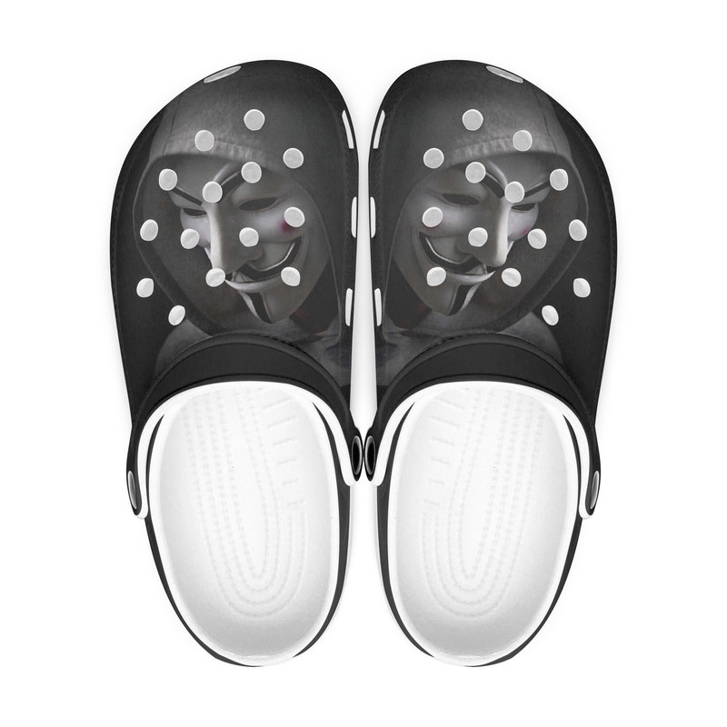 Anonymous clogs, looks like crocs shoes, slippers, flip flops Birthday gift Custom clogs for men, women and kids.jpg