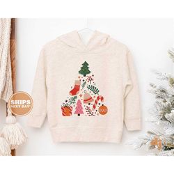 toddler christmas shirt - christmas tree kids christmas sweatshirt - holiday natural infant, toddler & youth tee 5445