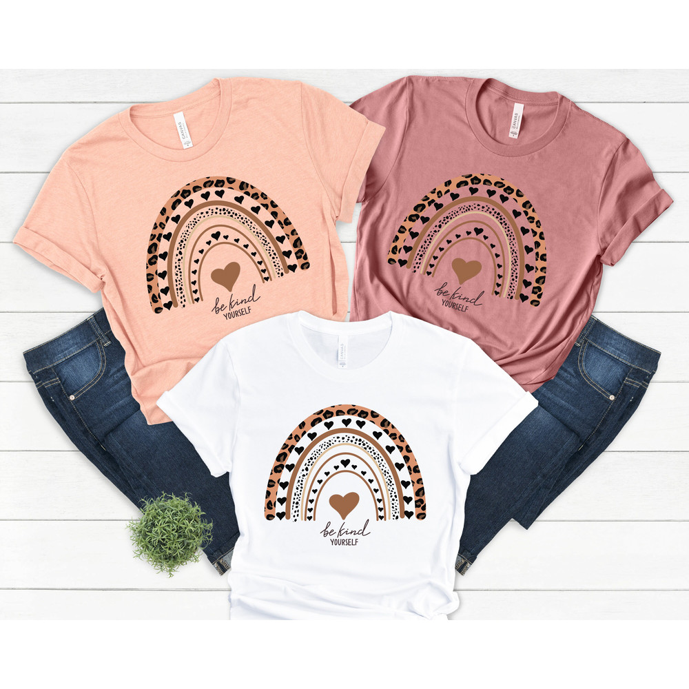 Be Kind Rainbow Shirt, Be Kind Shirt, Be Kind Yourself Tee, Rainbow Shirt, Language shirt, Kindness shirt, Rainbow Shirt, Cute rainbow Shirt - 2.jpg