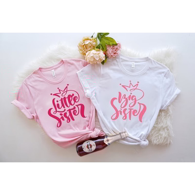 Big Sister Shirt, Little Sister Shirt, Pregnancy Announcement, Baby Announcement Shirt, Tee for Sister, Big Sis Kids Baby New Sister Gift - 2.jpg