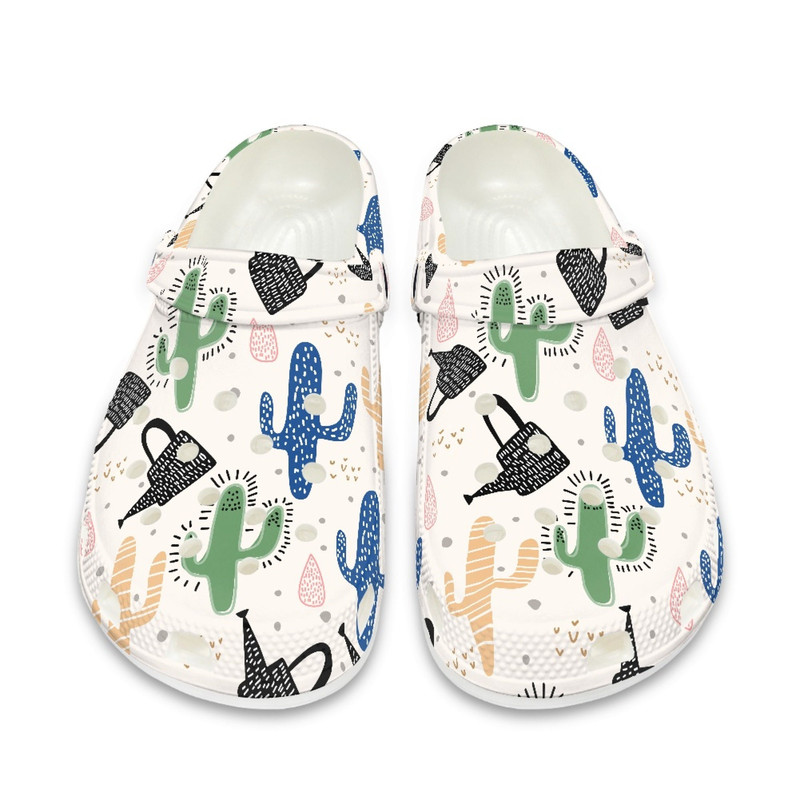 Cactus Crocs Shoes , Cacti Slippers , Personalized Name Shoes , Green Plants Shoes , EU Size 36-48.jpg