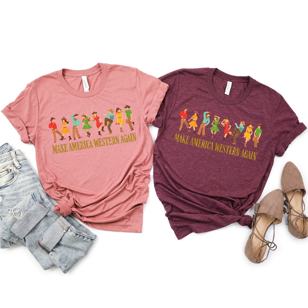 Make America Western Again, Cowboy Shirt, Western Shirt, 4th Of July Shirt, Country Shirt, Patriotic Tshirt, American T-shirt, Cowgirl Shirt - 3.jpg