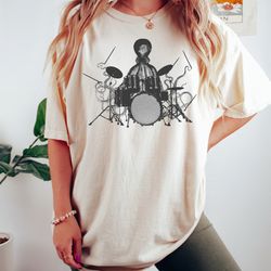 octopus playing drums t-shirt, funny drummer shirt gift, drumming shirt octopus drummer tee, drum shirts music shirt mus