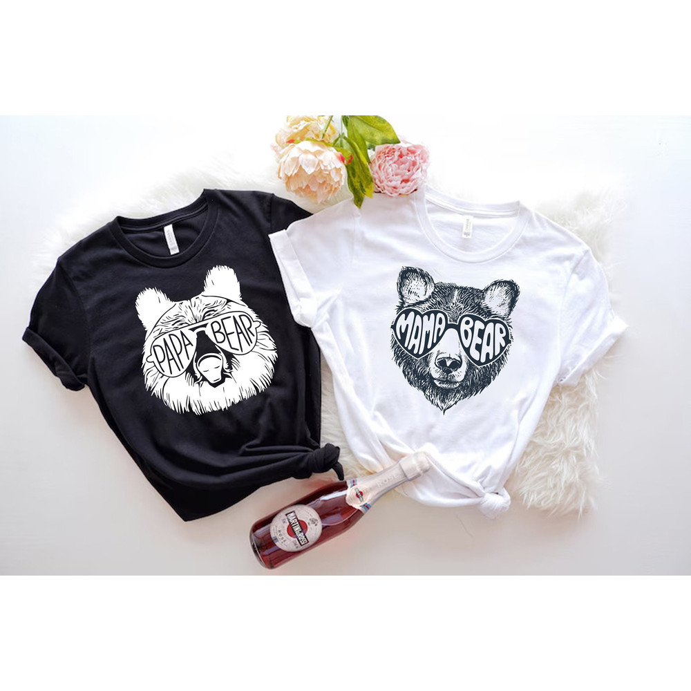 Papa Mama Bear Shirt, Pregnancy Announcement Tee, Couple Matching Set, Couple Shirts, Papa Bear tees, Mama Bear Shirt, Baby Shower Gift, - 2.jpg
