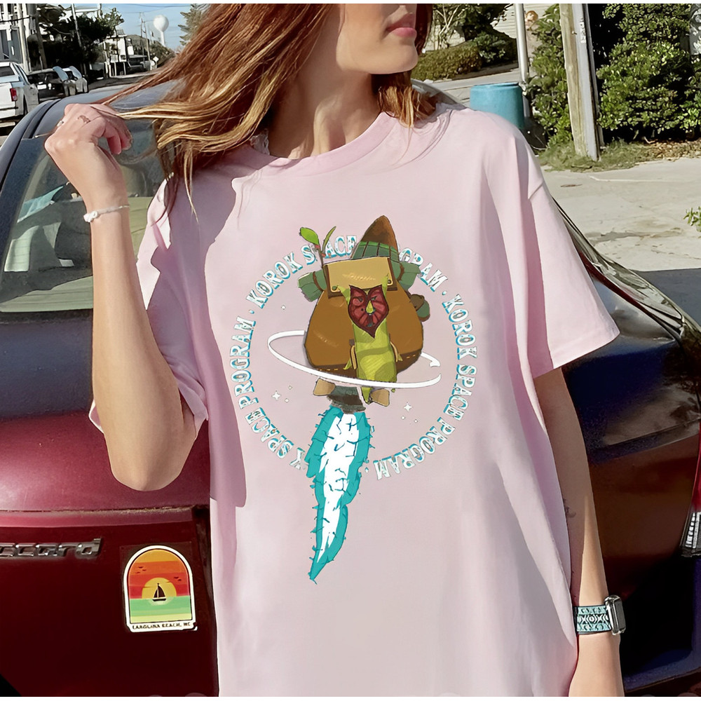 Retro Korok Space Program Shirt, Breath Of The Wild Shirt, De Legend Of Zelda, Flora Of Hyrule, Zelda Tears Of The Kingdom, Hyrule Korok Tee - 2.jpg