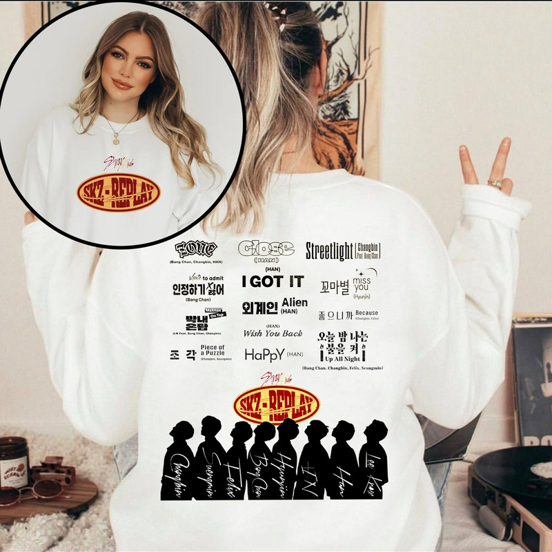 SKZ-Replay Track List Album Stray Kids Shirt, New Album, Bang Chan, Lee Know, Changbin, Hyunjin, Han, Felix, Seungmin, IN Shirt, S-Class - 1.jpg