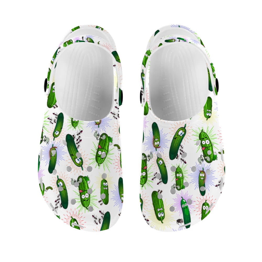 Clogs, Crocs, US Adult, Unisex, Dill Pickles, Colorful Fun Clogs, Insects Design, Dill Pickle Lover, Waterproof Clogs, Dylbug Green Clogs.jpg