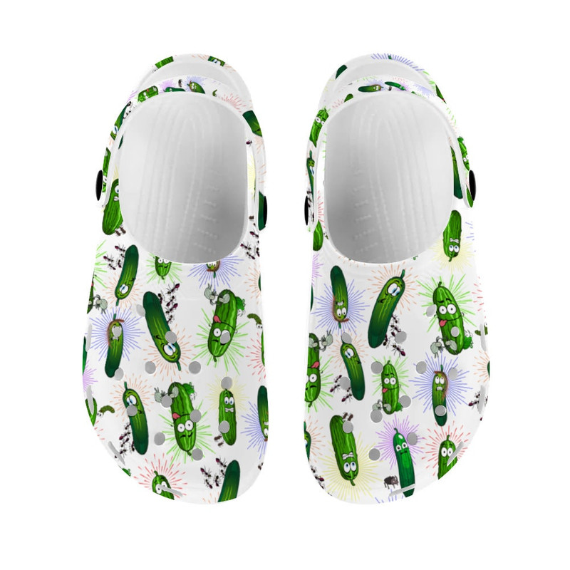Clogs, Crocs, US Adult, Unisex, Dill Pickles, Colorful Fun Clogs, Insects Design, Dill Pickle Lover, Waterproof Clogs, Dylbug Green Clogs.jpg