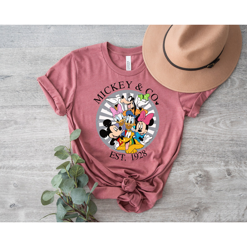 Retro Mickey And Friends Disneyworld Est 1928 T-shirt, Disneyworld Shirt, 2023 Family Vacation Tee, Magic Kingdom, Minnie Donald Pluto Shirt - 2.jpg