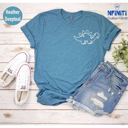 dinosaur gift, dinosaur shirt, dino shirt, dinosaur pocket shirt, brontosaurus shirt, jurassic t shirt, cute dinosaur, b