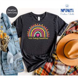 100 days smarter shirt, 100 days of school shirt, back to school tshirt, kindergarten shirt, schooling shirt, gift for s