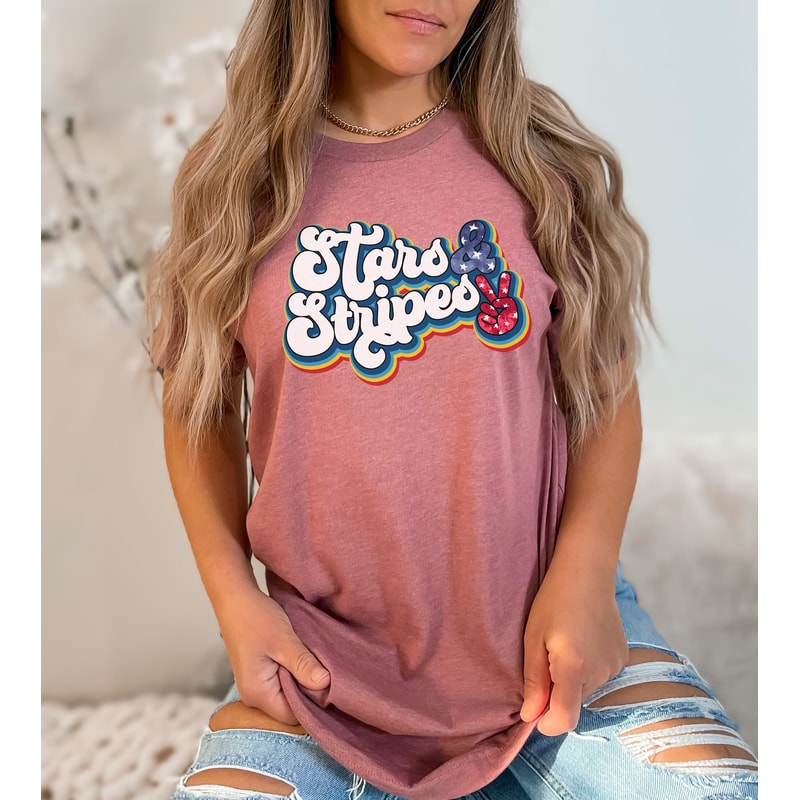 Stars and Stripes Shirt, Retro American Flag, 4th of July Shirts, Patriotic Shirt, American Flag Shirt, Merica, Independence Day Gift - 3.jpg