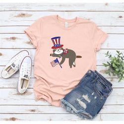 funny 4th of july shirt, independence day tee, sarcastic fourth of july, 4th of july gift, sloth 4th of july shirt, amer