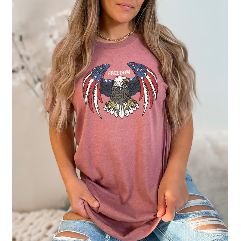 USA Eagle Shirt, Patriotic Freedom Shirt, 4th of July Shirt, American Flag tee - 1.jpg