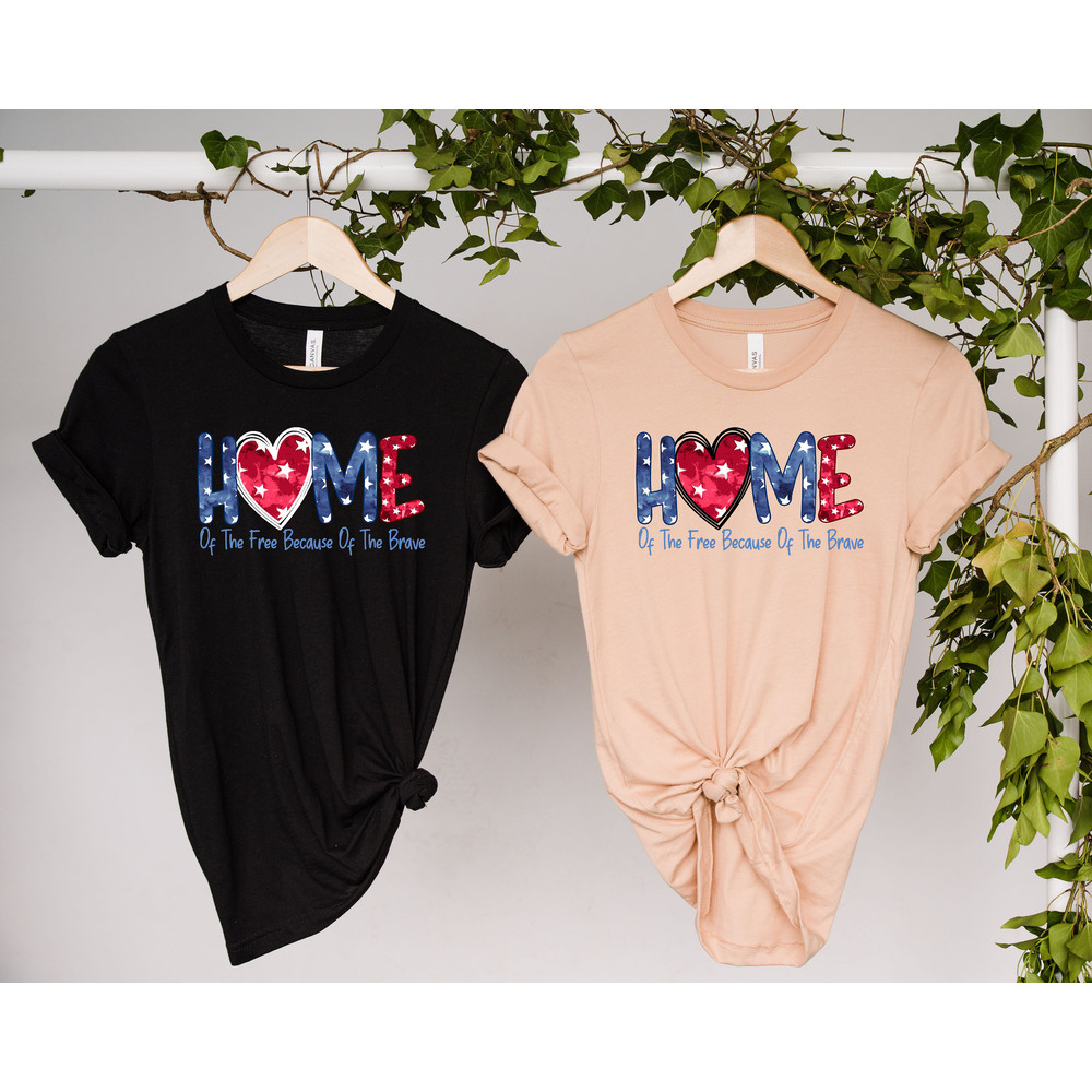 USA Shirt, Land of the Free Because of the Brave Tshirt, Patriotic Shirt Fourth of July Shirt, America Shirt 4th of July, Memorial Day Shirt - 3.jpg