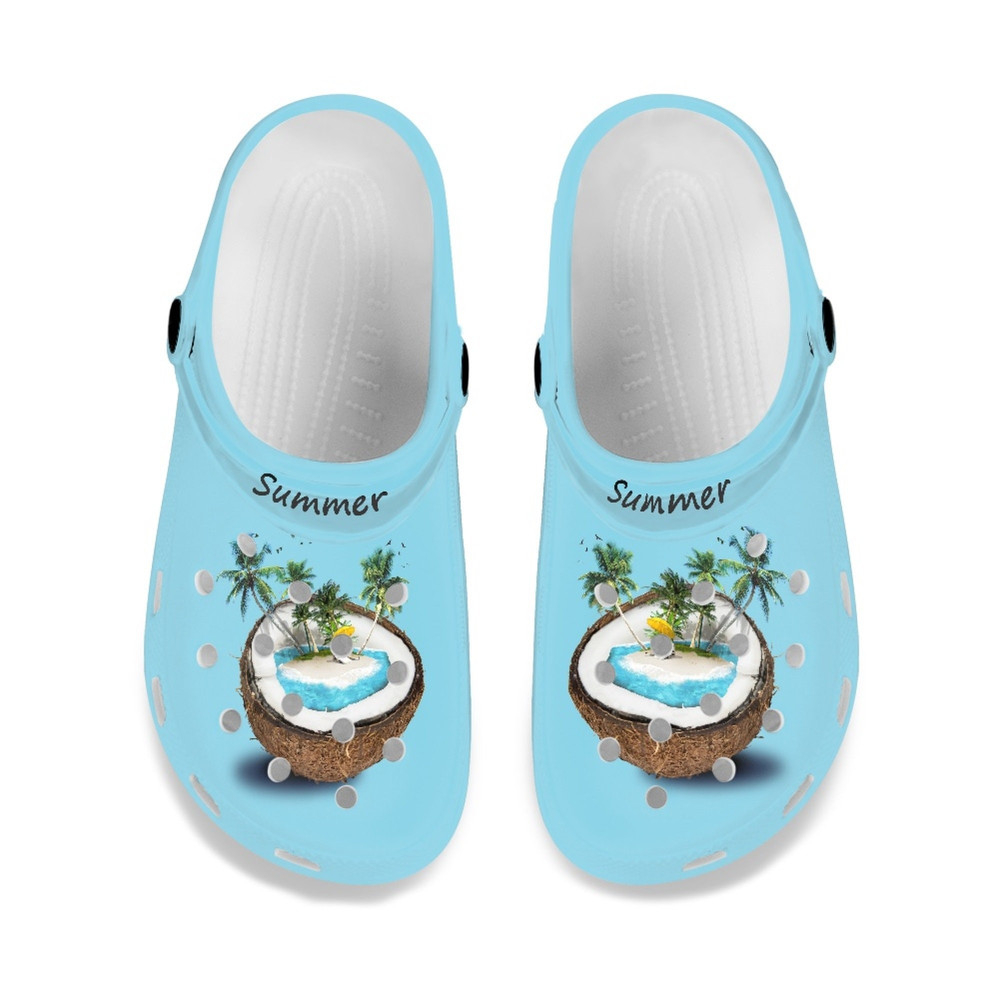 Custom Summer Themed Crocs Shoes, Funny Slippers, Personalized Summer Crocs Shoes, Beach Shoes, Summer Outdoor Shoes-1.jpg