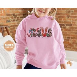 toddler christmas shirt - jesus the reason for the season kids christmas sweatshirt - holiday natural infant, toddler &