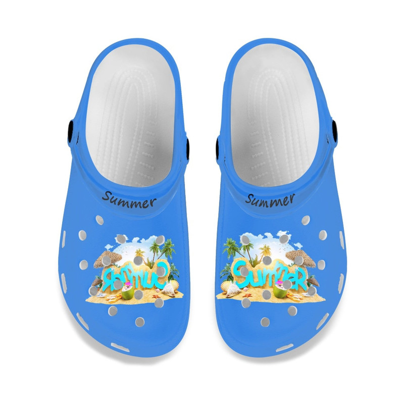 Custom Summer Themed Crocs Shoes, Funny Slippers, Personalized Summer Crocs Shoes, Beach Shoes, Summer Outdoor Shoes-4.jpg