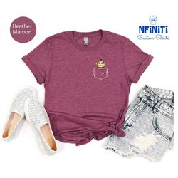 monkey shirt, monkey gift, monkey pocket shirt, animal shirt, cute monkey, animal lover tee, nature lover shirt, funny m