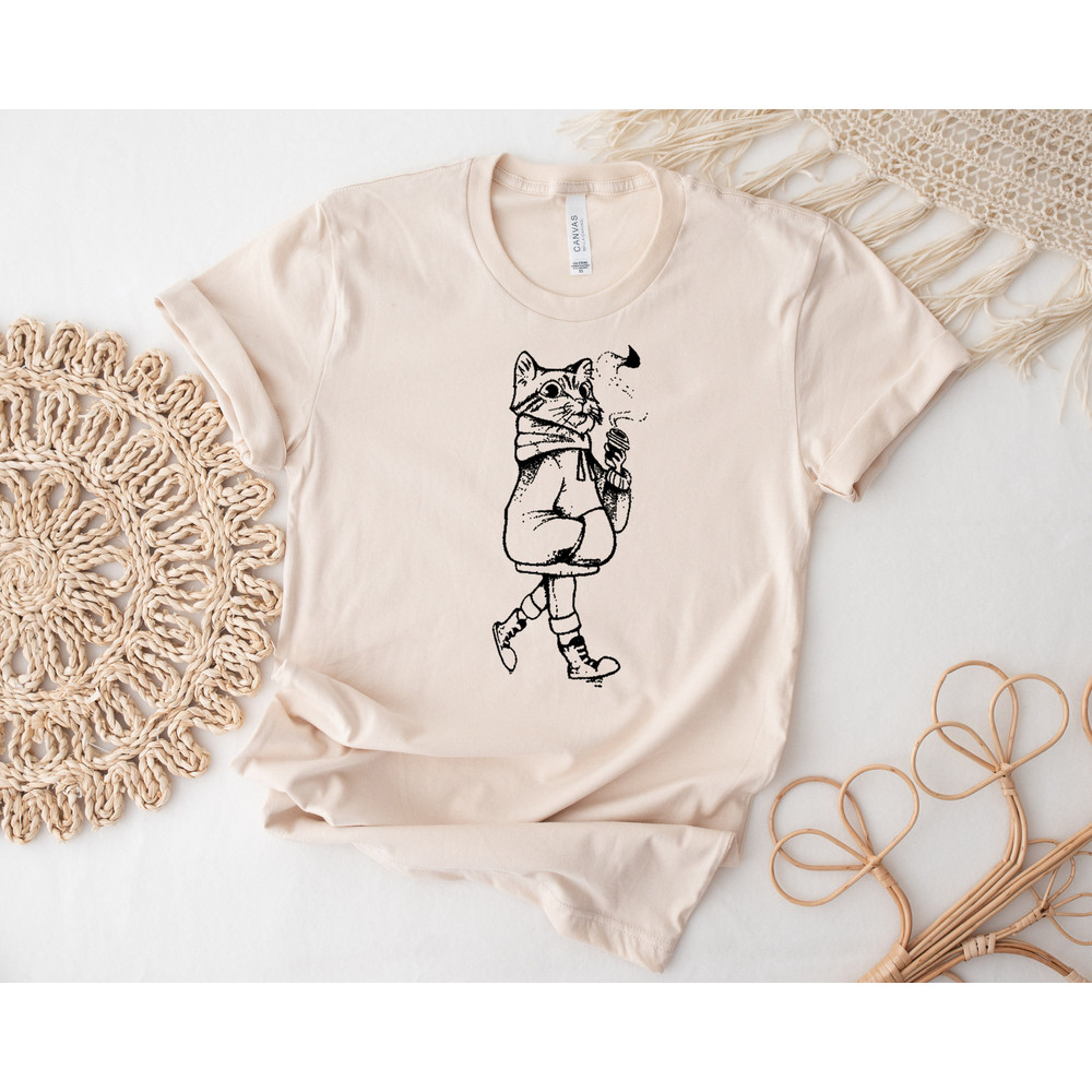 Cats And Coffee Shirt, Coffee Lover Shirt, Funny Cat Shirt, Cat Mom Gift, Cat Lover Shirt, Retro Coffee Shirt, Vintage Cat Shirt - 3.jpg