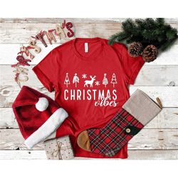 Christmas Vibes, Christmas Shirt, Chirstmas Gift Shirt, Christmas Tee, Retro Christmas, Christmas Gift, Holiday Tee