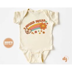 cousin squad baby onesie - boho retro kids bodysuit - cute cousin squad natural baby onesie 5408