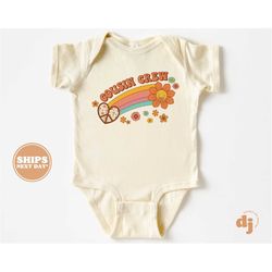 cousin crew baby onesie - boho retro kids bodysuit - cute cousin crew natural baby onesie 5406
