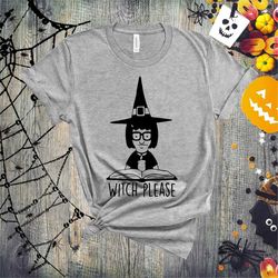 witch please shirt, witch shirt, halloween broom shirt, fall shirt, spooky tee, broom shirt, women halloween shirt