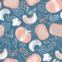 pumpkin dress hand drawn seamless pattern vector illustration