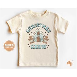 toddler christmas shirt - christmas crew kids christmas shirt - holiday natural infant, toddler & youth tee 5381
