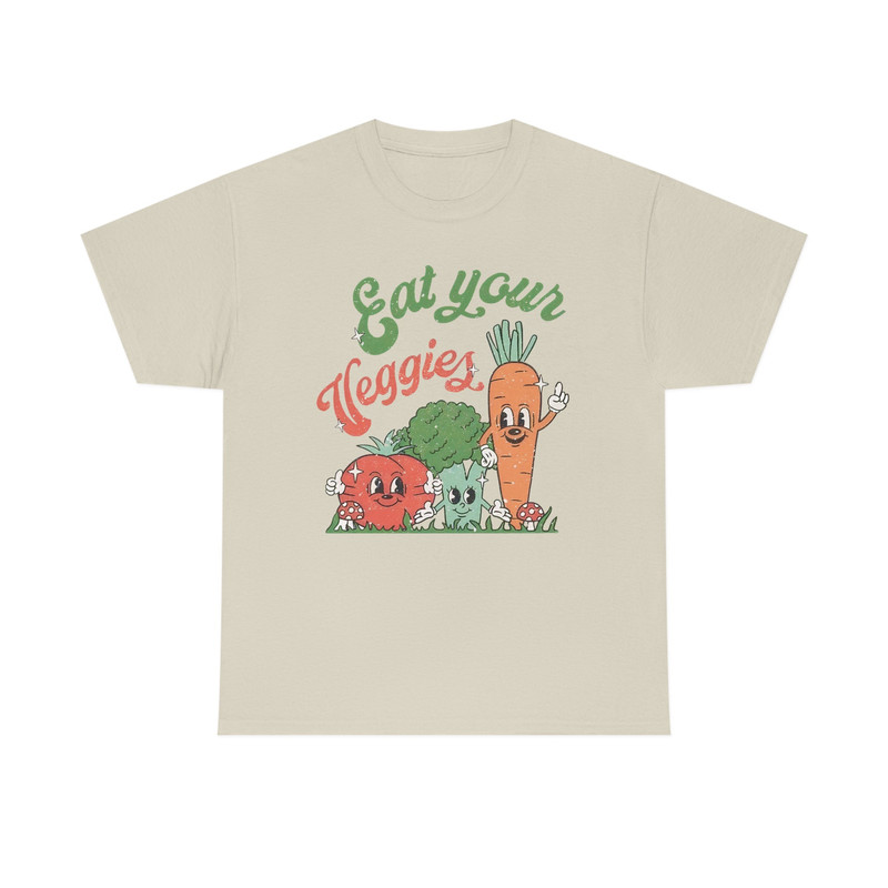 Eat Your Veggies Shirt -graphic tees,vegan gift,vegan gifts for her,eat your veggies retro graphic,vegan shirt,eat your veggies fabric - 5.jpg
