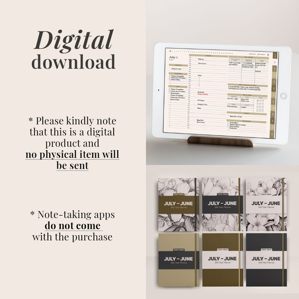 Mid Year Digital Planner for Goodnotes, July 2023 - June 2024, Daily, Weekly, and Monthly Planner, Minimalist Academic (11).jpg